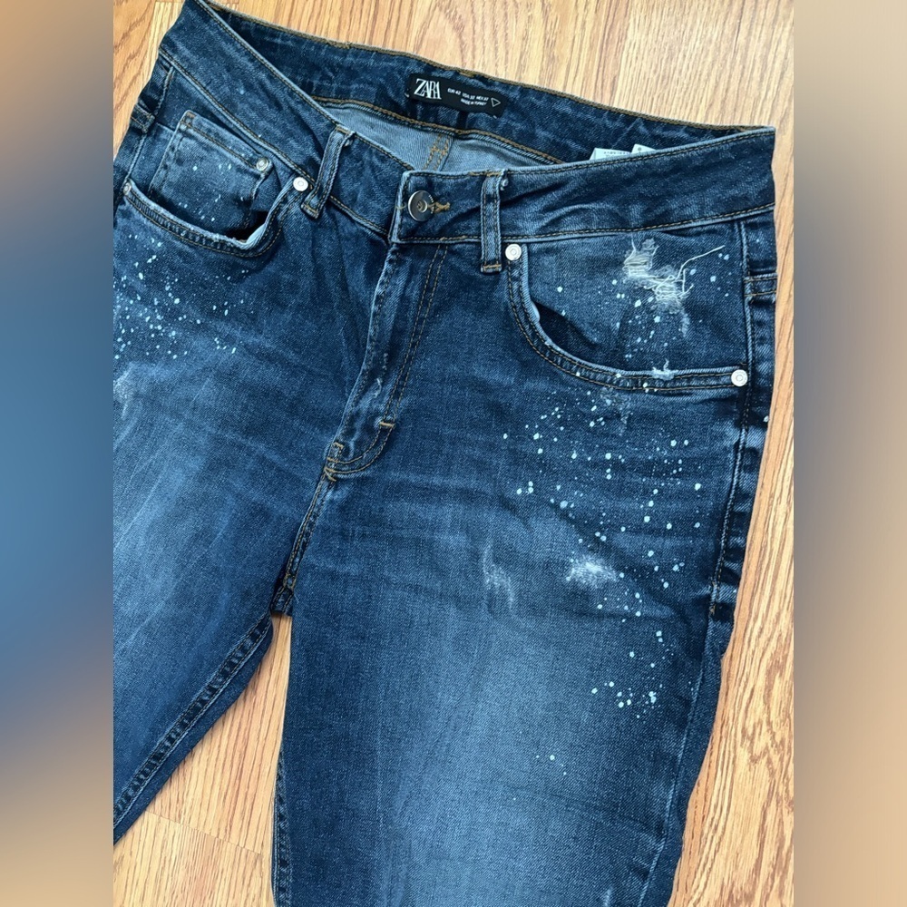 Zara denim splatter paint 32 - Picture 3 of 11